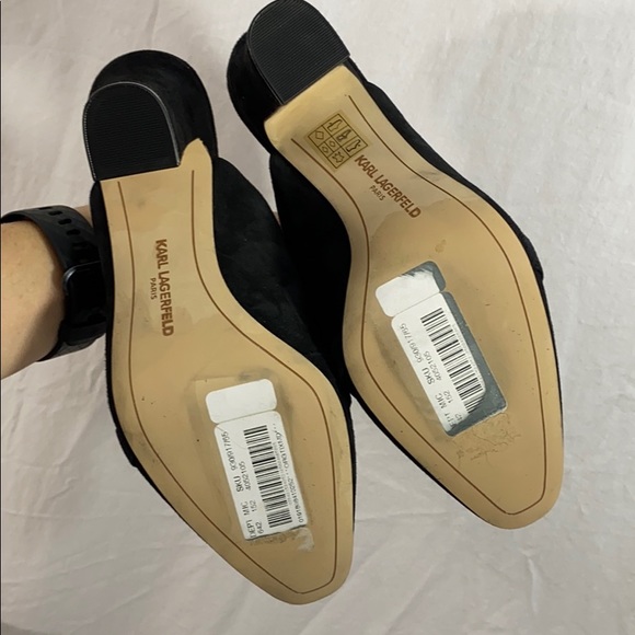 Karl Lagerfeld Norah Block Heel Suede Bow Mule - Picture 9 of 10